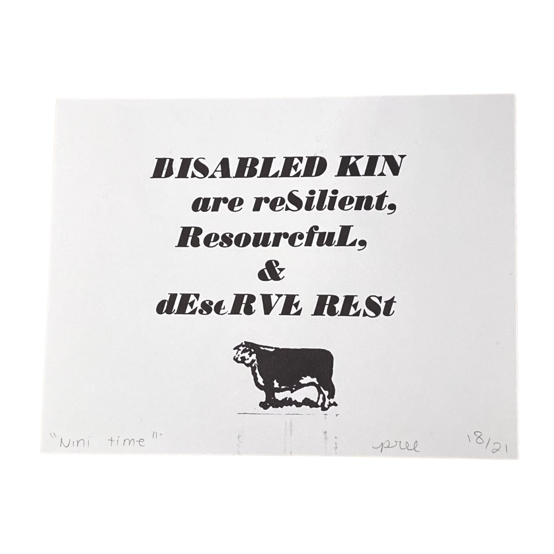Nini Time Letter Press Print